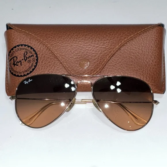 Ray-Ban | Accessories | Gold Ray Bans Only Worn Once Perfect  display picture 2